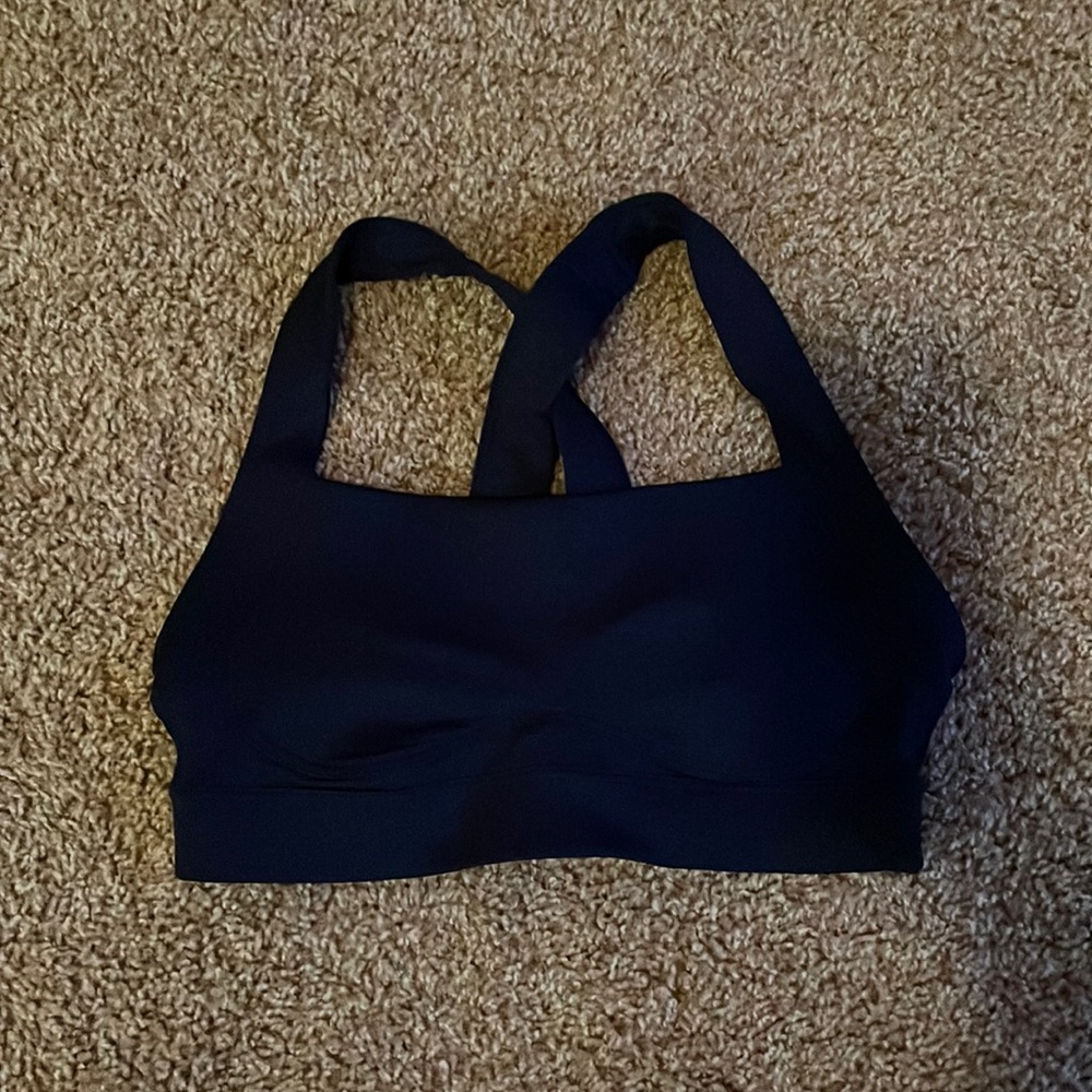 Navy blue sports bra